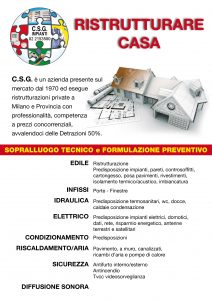 Prospetto RISTRUTTURARE CASA - CSG 1-2019